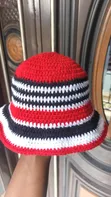Handmade Crochet Bucket Hat - Cotton/Wool Blend - 2