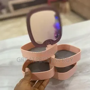Rotating Jewellery Organizer Box with Mirror