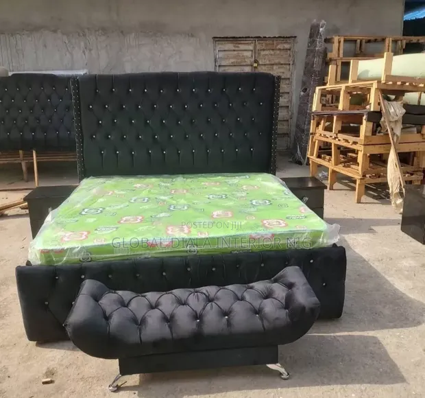 Quality Upholstered 6x6 Bedframe with Drawers - 1