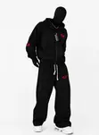 Stylish Men's 2-Piece Black Tracksuit - 1