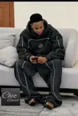 Stylish Men's 2-Piece Black Tracksuit - 3