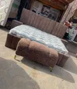 Modern Padded 6x6 Bed Frame with Drawers - 2