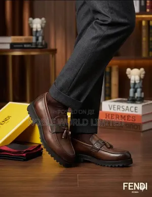 Men's Fendi Flats Shoes - Black/Brown