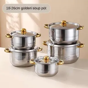 5-in-1 Stainless Steel Soup Pot Set (18-26cm)