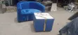 2-Seater Bucket Chair - Brand New Blue Velvet - 2
