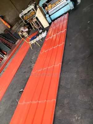 0.55mm Thickness Longspan Red Oven Baked Aluminium Roofing Sheets