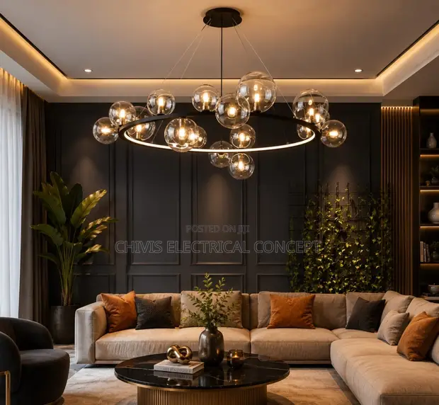Luxury Dropping LED Nordic Round Lope Chandelier - 1