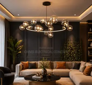 Luxury Dropping LED Nordic Round Lope Chandelier