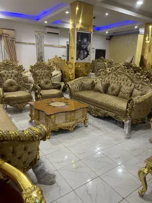 Complete 8-Seater Imported Turkish Royal Fabric Sofa Set with Tables