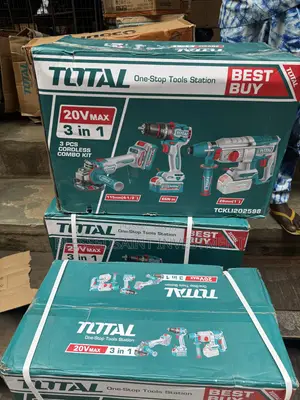 Total 3-in-1 Cordless Power Tool Combo Kit
