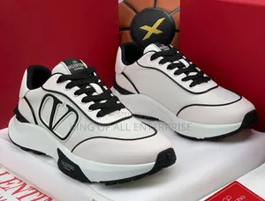Valentino Garavani Men's White & Black Sneakers