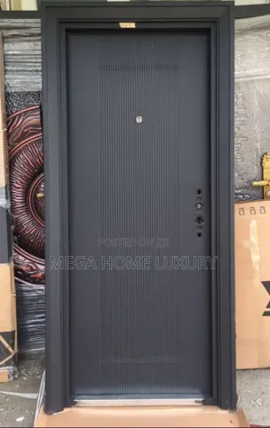 Brand New 3ft Thick Black Steel Room Door