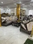High Classic Turkish Royal Fabric Sofa Set - 1