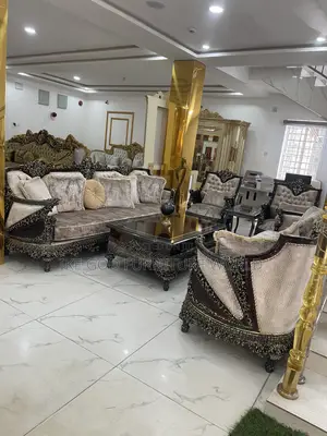 High Classic Turkish Royal Fabric Sofa Set