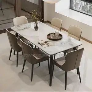 6 Seater Marble Dining Table - Brand New
