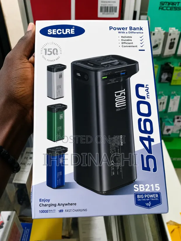 SECURE 54600mAh 150W Power Bank for Laptop & Phone Fast Charging - 1