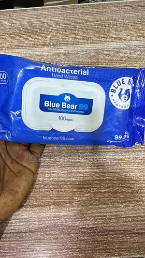 Antibacterial Blue Bear Hand Wipes