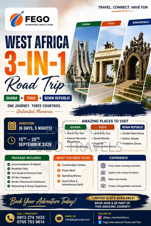 Benin Republic & Togo Tour Package – 6 Days 5 Nights - 1