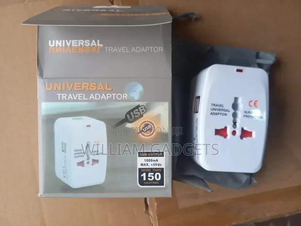 Universal Travel Adapter with 2 USB Ports - 1