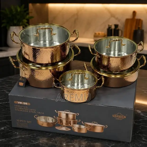 Uakeen Cookware Set - Rose Gold - 1