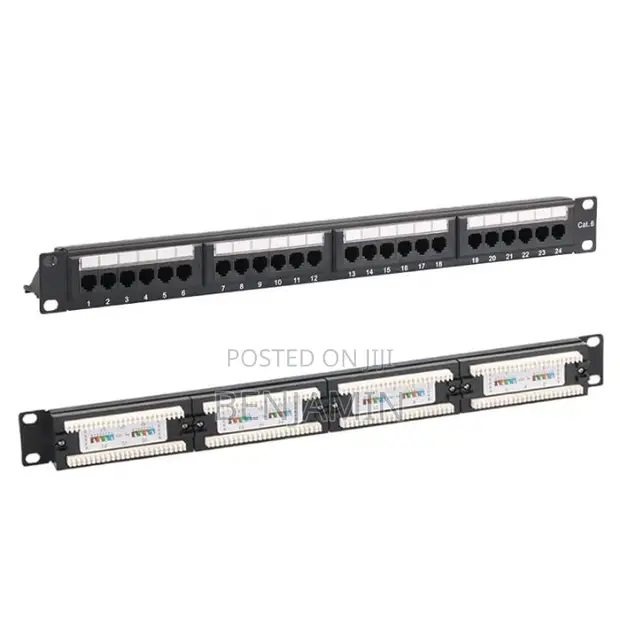 Brand New 1U 24 Port Cat6 UTP Patch Panel - 1