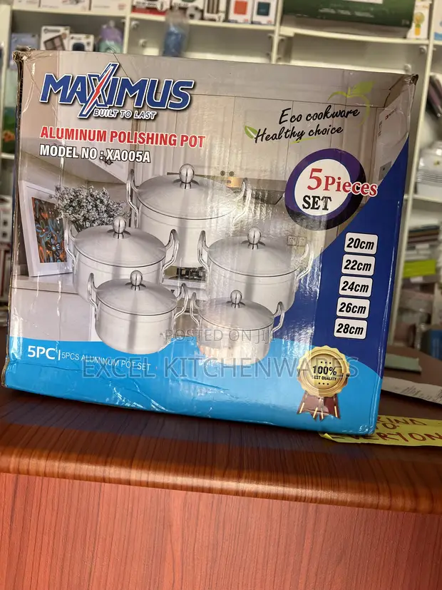 Maximus Aluminium Pot Set - 5 Pieces - 1