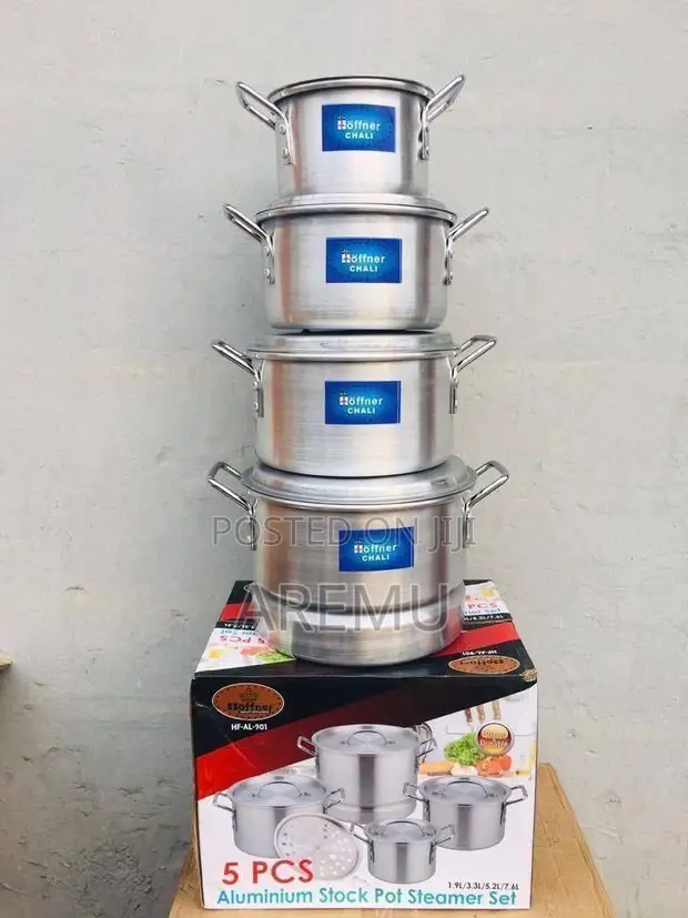 5-Piece Pot Set with Steamer - 1