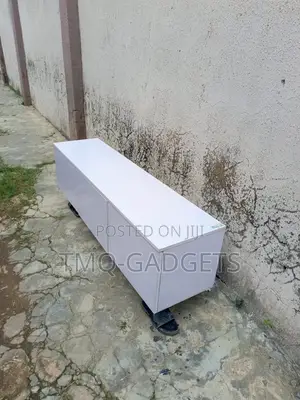White TV Stand with Three Drawers