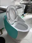 Modern One-Piece Egg Shaped Water Closet - 1