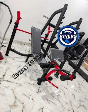 Olympic Commercial Weight Bench Press with Bicep & Preacher Curls