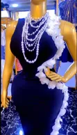 Luxurious Ladies Bandage Dress with Side Slit - 2
