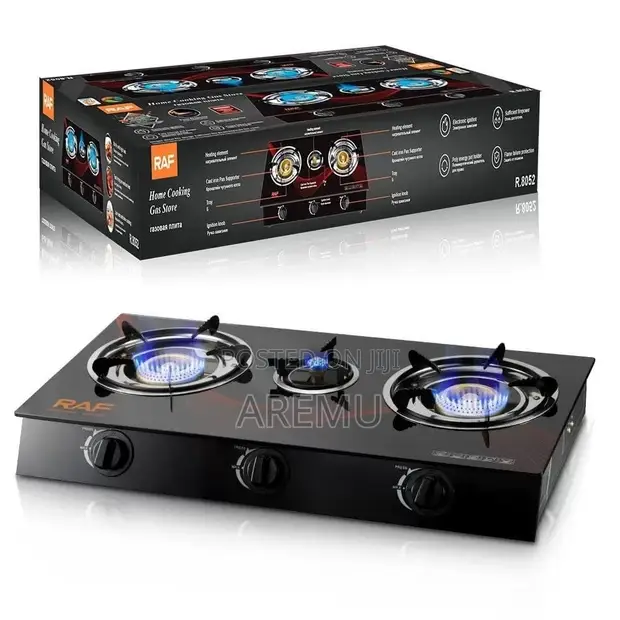 Raf 3-Face Gas Cooker with Glass Top - 1