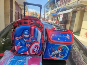 Jakar Makaranta ta Yara ta Trolley da Jakar Abincin Rana Mai Makiya