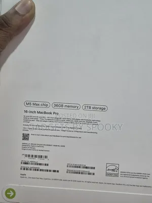 Apple MacBook Pro 2026 M5 Max 16" 36GB RAM 2TB SSD