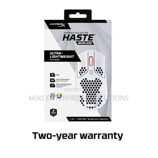 HyperX Pulsefire Haste Wireless Mai Haske Sosai Don Wasan Kwamfuta - 1