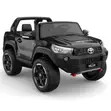 Black Toyota Hilux Electric Children's Car with Video Player - 1