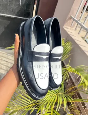 Men's Black Leather Loafers - Size 40.5-47