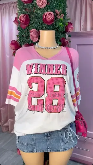 Jersey Oversized V-Neck Top