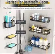 Multifunctional Adhesive Shower Organizer Set - 1