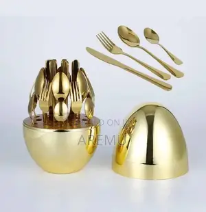 EGG Shape 24pcs Eating Cutlery Set