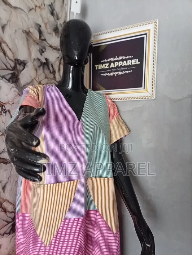 Short Bubu Dress - Ankara Fabric - 1