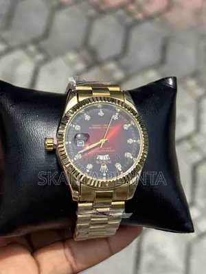 Red Face Rolex Gold Wrist Watch