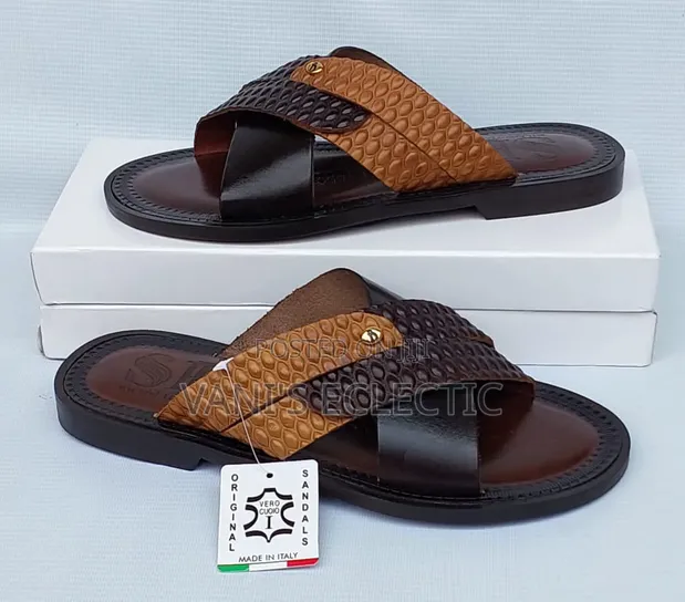 Premium Italian Leather Men's Sandals - 1