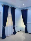 Brand New Home Interiors Multicolor Silk Curtains - 4