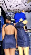 Zara Mini Jean Gown - Classic Fit, Mata masu Girman M - 1