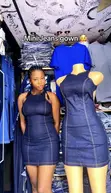 Zara Mini Jean Gown - Classic Fit, Mata masu Girman M - 2