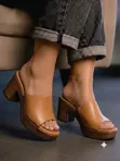 Takalmi na Aldo Wedge Slippers na Mata - Brown - 1