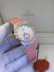 Omega Quality Luxury Ladies Genuine Leather Wristwatch - 1