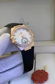 Omega Quality Luxury Ladies Genuine Leather Wristwatch - 3