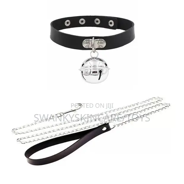 Collar with Pendant and Chain Leash - 1